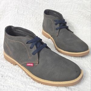 Levi's Men Cambridge Suede Leather Grey‎ Casual Chukka Preppy Academia Boots Sz8